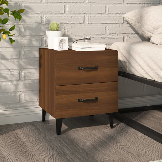 vidaXL Bedside Cabinet Brown Oak 40x35x47.5 cm