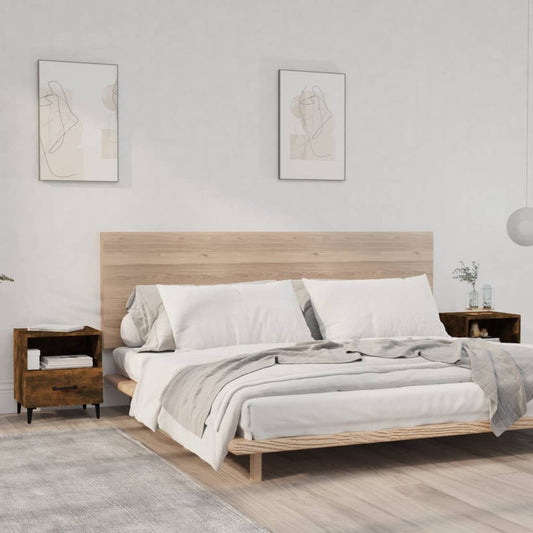 vidaXL Bedside Cabinets 2 pcs Smoked Oak Engineered Wood