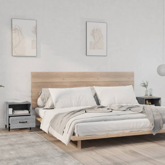 vidaXL Bedside Cabinets 2 pcs Grey Sonoma Engineered Wood