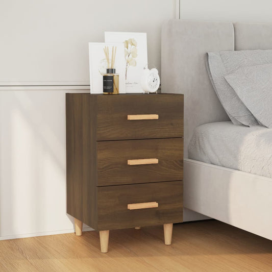 vidaXL Bedside Cabinet Brown Oak 40x40x66 cm Engineered Wood