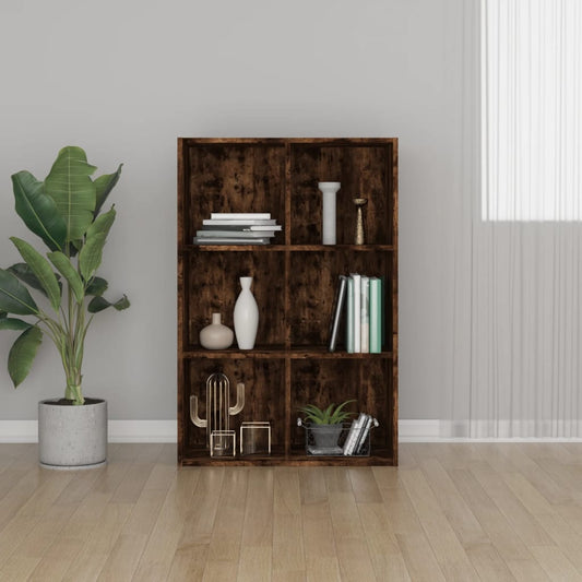 vidaXL Book Cabinet/Sideboard Smoked Oak 66x30x98 cm Engineered Wood