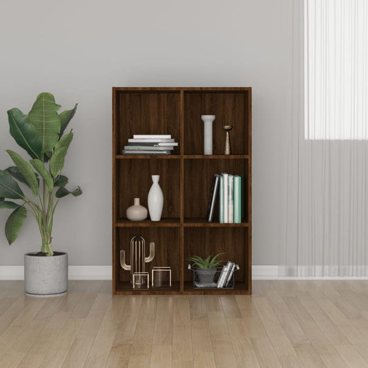 vidaXL Book Cabinet/Sideboard Brown Oak 66x30x98 cm Engineered Wood