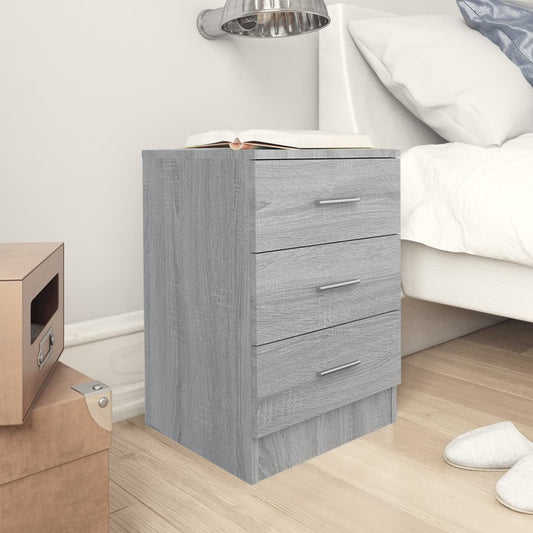vidaXL Bedside Cabinets 2 pcs Grey Sonoma 38x35x56 cm Engineered Wood