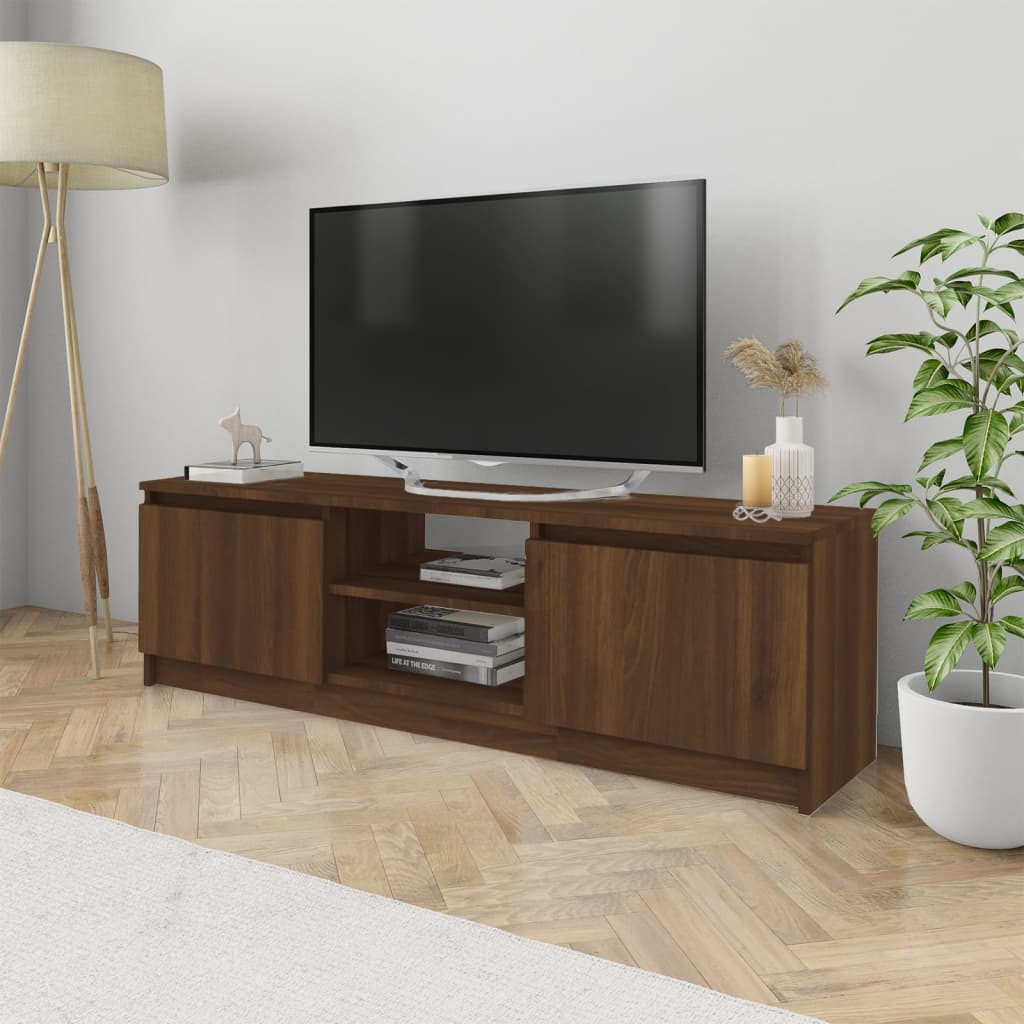 vidaXL TV Cabinet Brown Oak 120x30x35.5 cm Engineered Wood