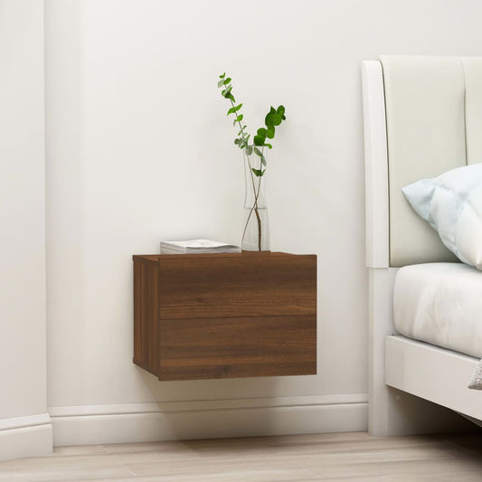 vidaXL Bedside Cabinets Brown Oak 40x30x30 cm Engineered Wood