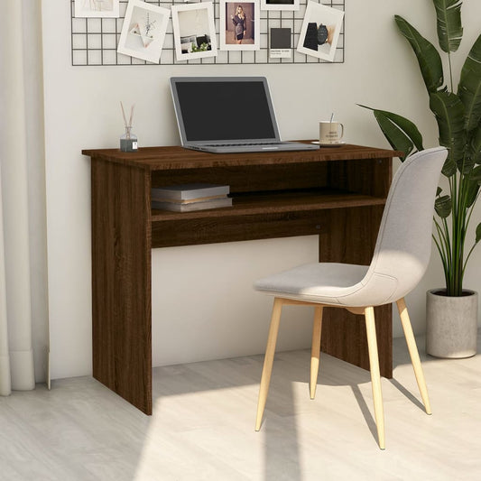 vidaXL Desk Brown Oak 90x50x74 cm Engineered Wood