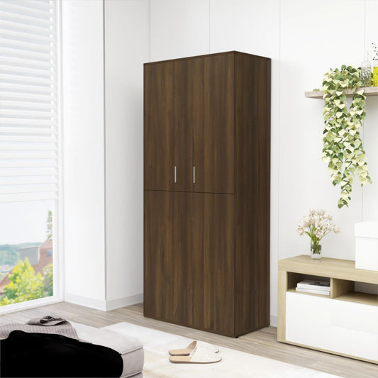 vidaXL Shoe Cabinet Brown Oak 80x39x178 cm Engineered Wood