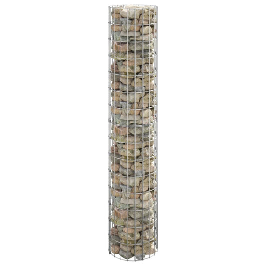 vidaXL Circular Gabion Pole Galvanised Steel Ì÷30x150 cm