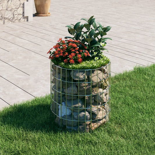 vidaXL Circular Gabion Pole Galvanised Steel Ì÷50x50 cm