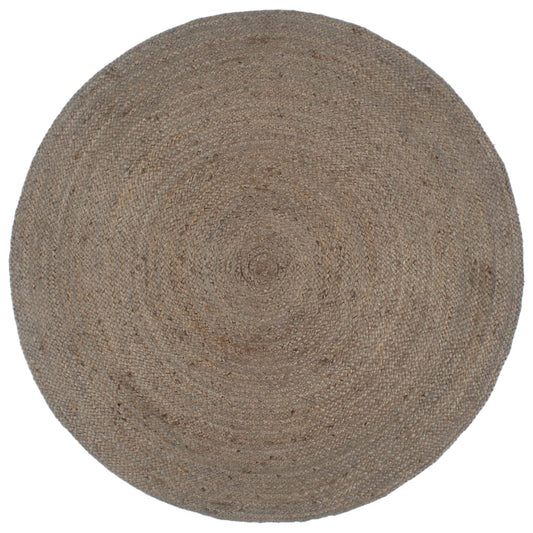 vidaXL Handmade Rug Jute Round 240 cm Grey