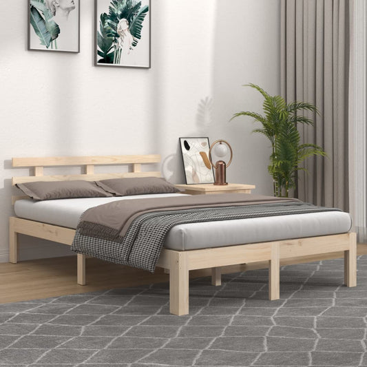 vidaXL Bed Frame Solid Wood 200x200 cm