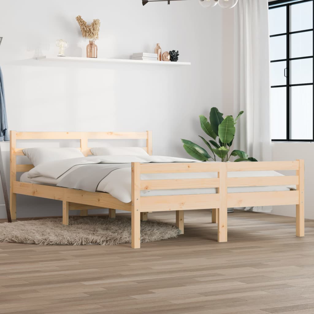 vidaXL Bed Frame Solid Wood 160x200 cm