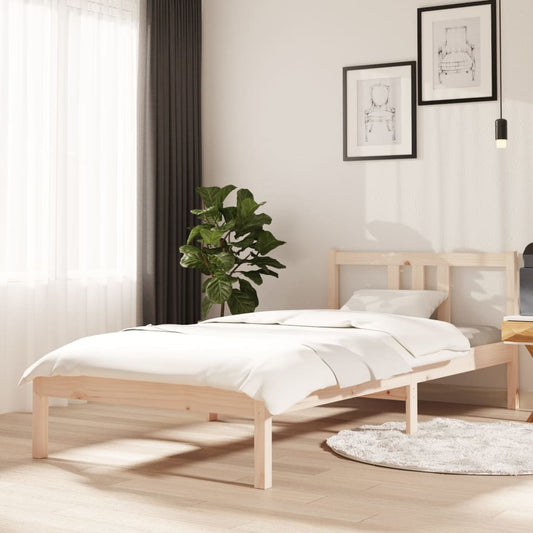vidaXL Bed Frame Solid Wood 90x200 cm