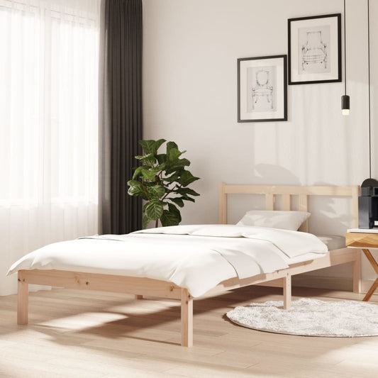 vidaXL Bed Frame Solid Wood 100x200 cm