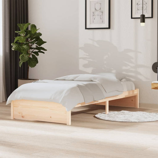 vidaXL Bed Frame Solid Wood 90x190 cm Single
