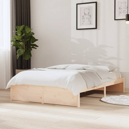 vidaXL Bed Frame Solid Wood 120x190 cm Small Double