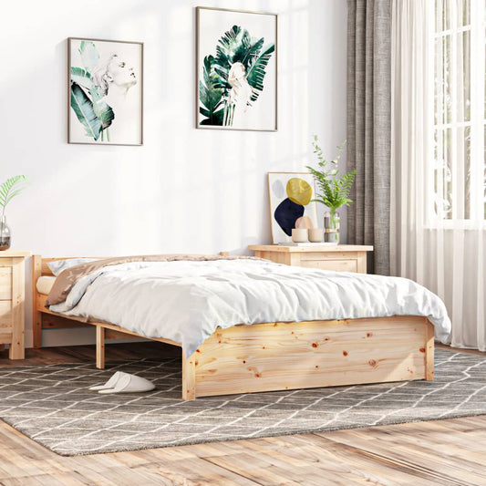 vidaXL Bed Frame Solid Wood 120x200 cm