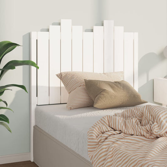 vidaXL Bed Headboard White 96x4x110 cm Solid Wood Pine
