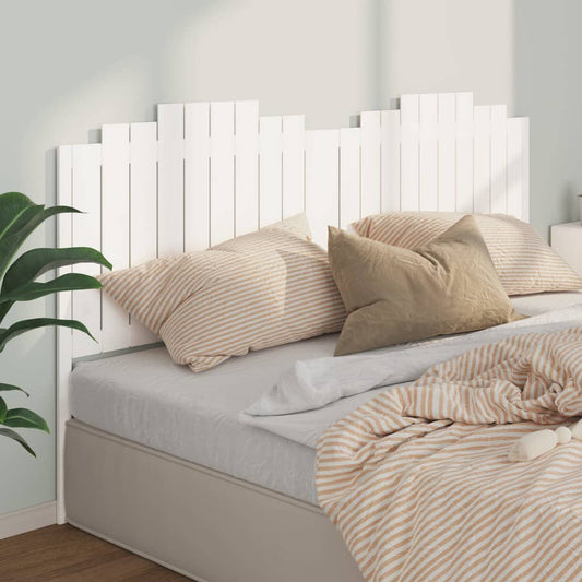 vidaXL Bed Headboard White 206x4x110 cm Solid Wood Pine