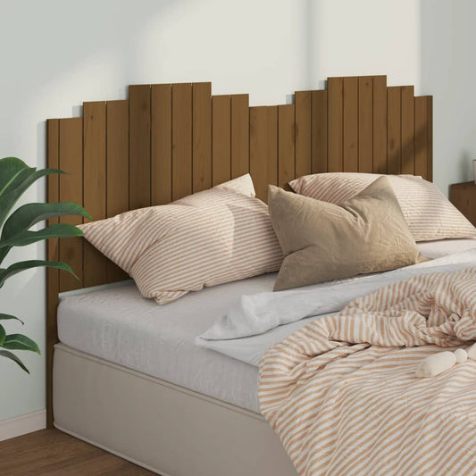 vidaXL Bed Headboard Honey Brown 206x4x110 cm Solid Wood Pine