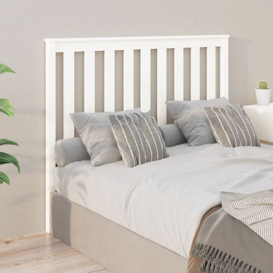 vidaXL Bed Headboard White 146x6x101 cm Solid Wood Pine