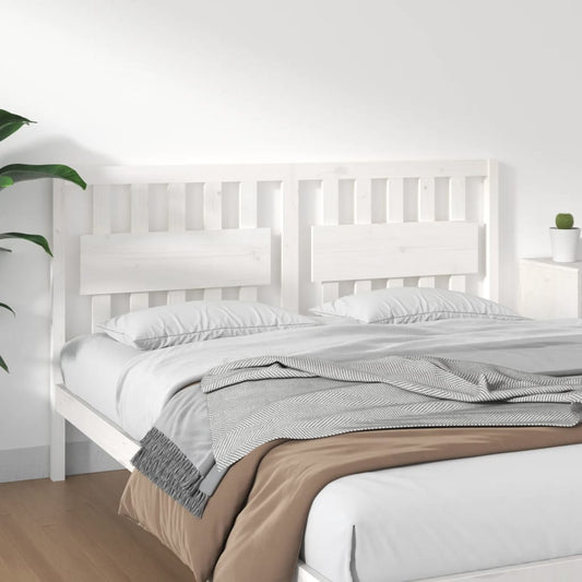 vidaXL Bed Headboard White 155.5x4x100 cm Solid Wood Pine