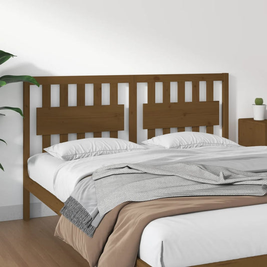 vidaXL Bed Headboard Honey Brown 155.5x4x100 cm Solid Wood Pine
