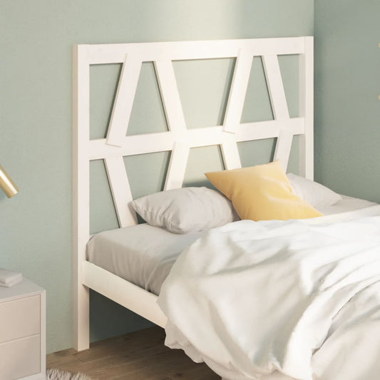 vidaXL Bed Headboard White 81x4x100 cm Solid Wood Pine