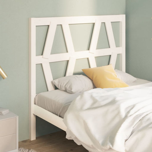 vidaXL Bed Headboard White 106x4x100 cm Solid Wood Pine