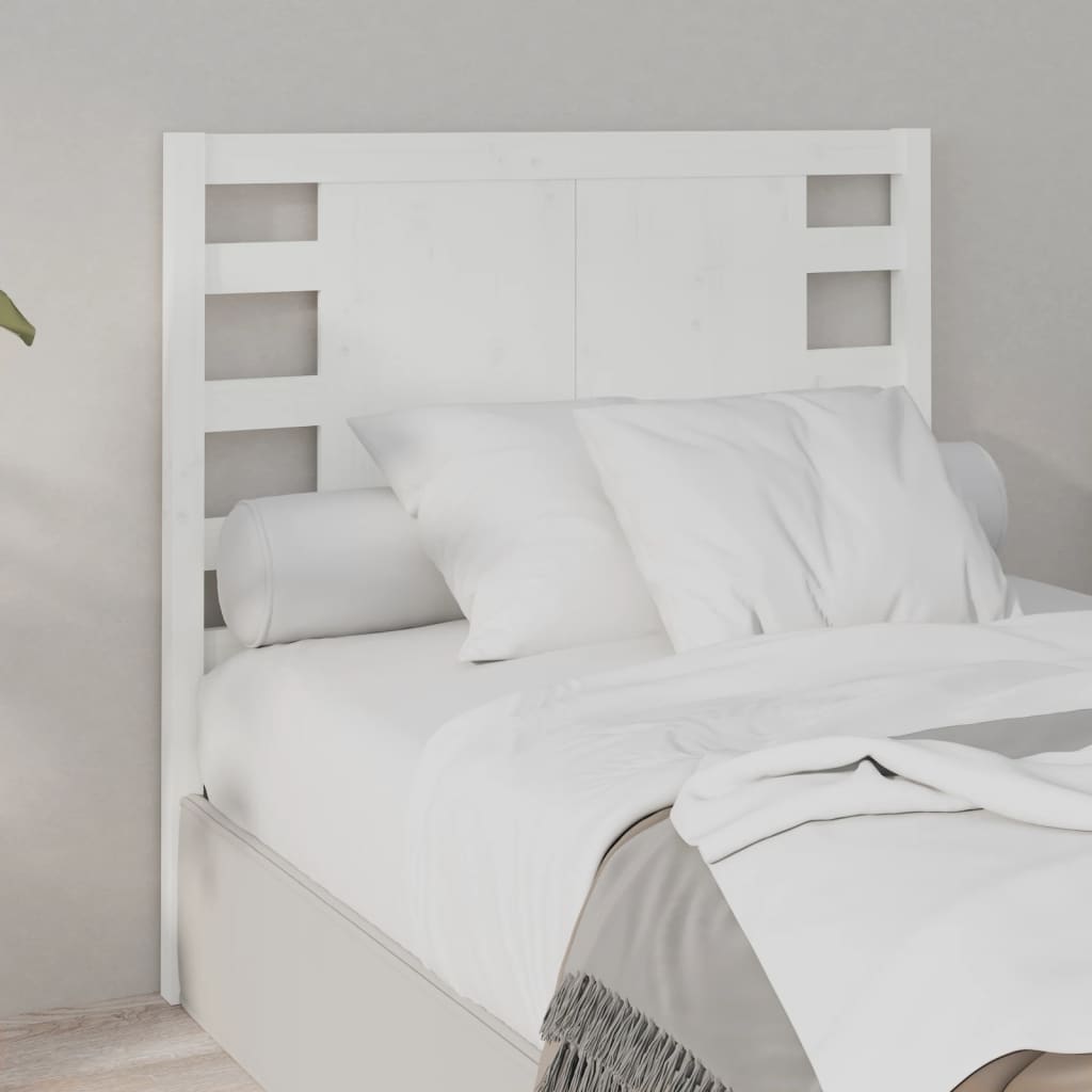 vidaXL Headboard White 96x4x100 cm Solid Wood Pine