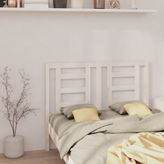 vidaXL Bed Headboard White 126x4x100 cm Solid Wood Pine