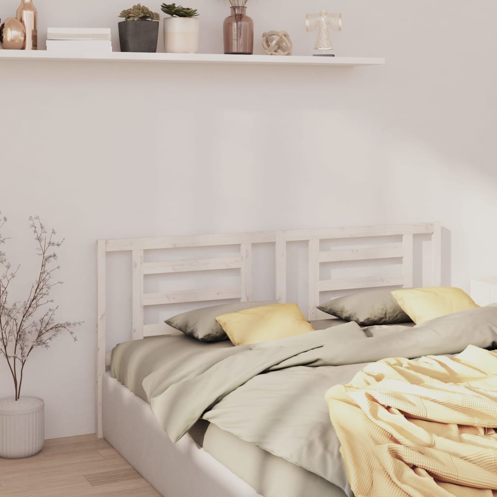 vidaXL Bed Headboard White 166x4x100 cm Solid Pine Wood