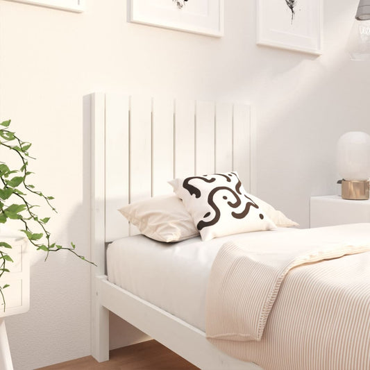 vidaXL Bed Headboard White 80.5x4x100 cm Solid Wood Pine