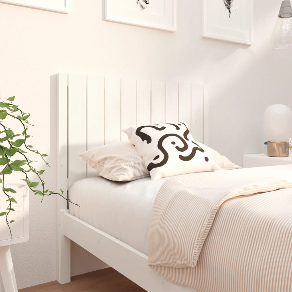 vidaXL Bed Headboard White 95.5x4x100 cm Solid Wood Pine