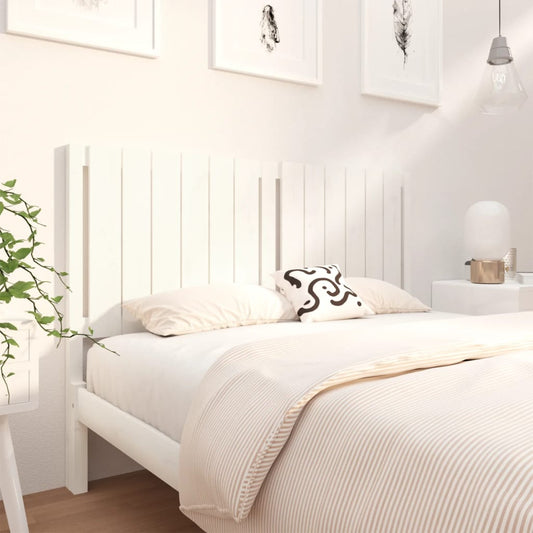 vidaXL Bed Headboard White 140.5x4x100 cm Solid Wood Pine