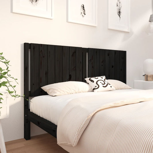 vidaXL Bed Headboard Black 155.5x4x100 cm Solid Wood Pine