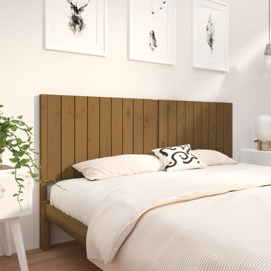 vidaXL Bed Headboard Honey Brown 185.5x4x100 cm Solid Wood Pine