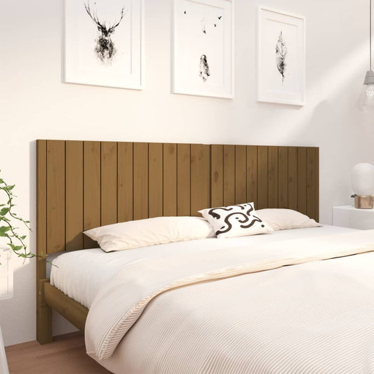 vidaXL Bed Headboard Honey Brown 205.5x4x100 cm Solid Wood Pine