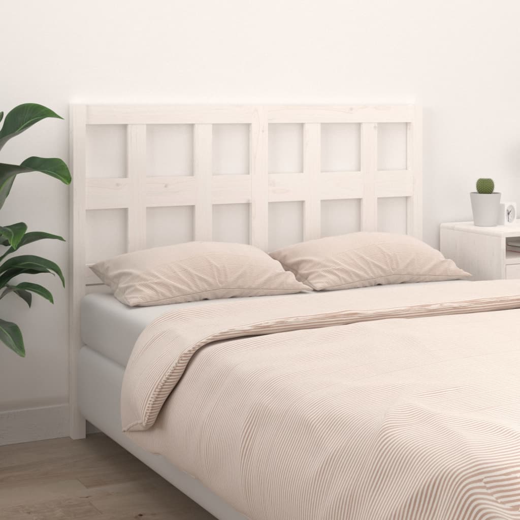 vidaXL Bed Headboard White 140.5x4x100 cm Solid Wood Pine