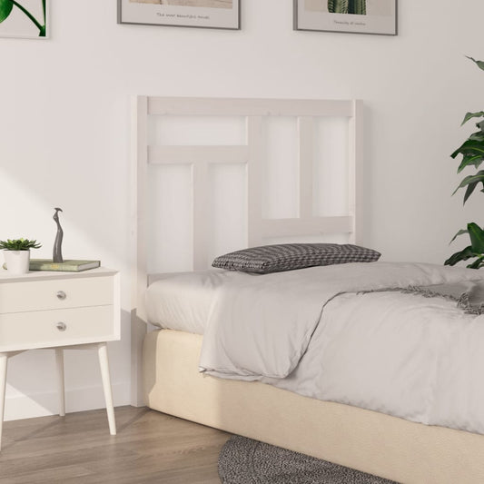 vidaXL Bed Headboard White 80.5x4x100 cm Solid Wood Pine