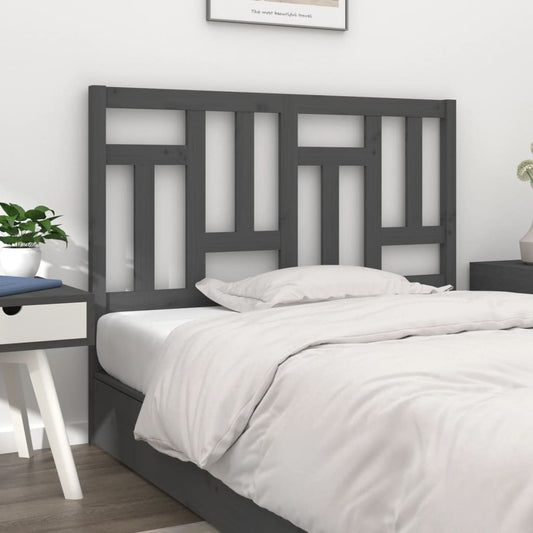 vidaXL Bed Headboard Grey 155.5x4x100 cm Solid Wood Pine