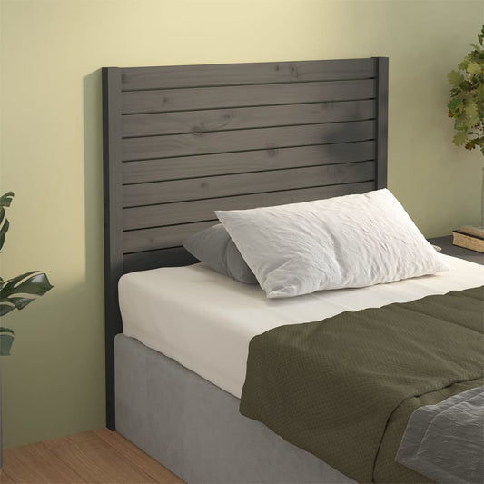 vidaXL Bed Headboard Grey 106x4x100 cm Solid Wood Pine