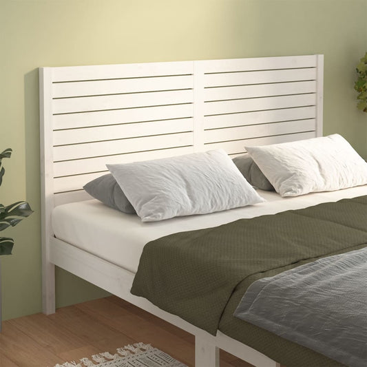 vidaXL Bed Headboard White 126x4x100 cm Solid Wood Pine