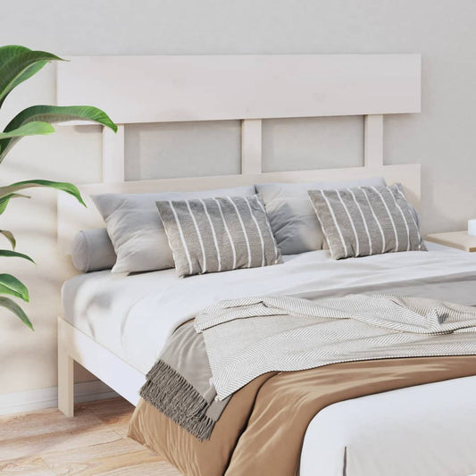 vidaXL Bed Headboard White 124x3x81 cm Solid Wood Pine