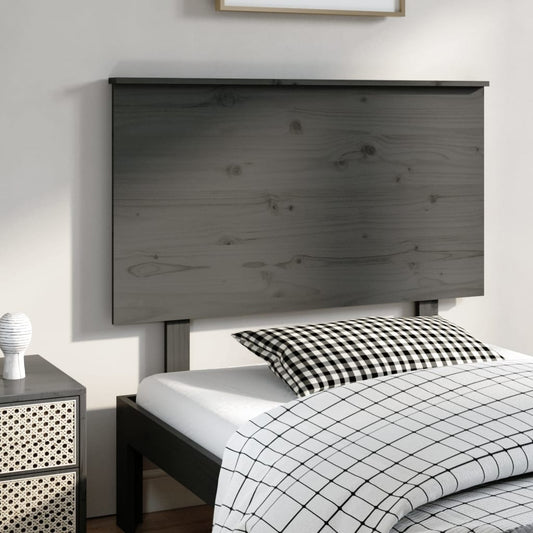 vidaXL Bed Headboard Grey 94x6x82.5 cm Solid Wood Pine