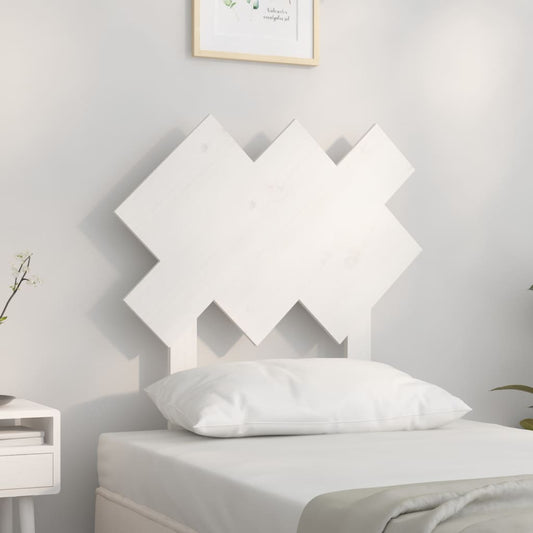vidaXL Bed Headboard White 72.5x3x81 cm Solid Wood Pine