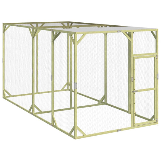 vidaXL Chicken Coop 200x400x200 cm Impregnated Solid Wood Pine