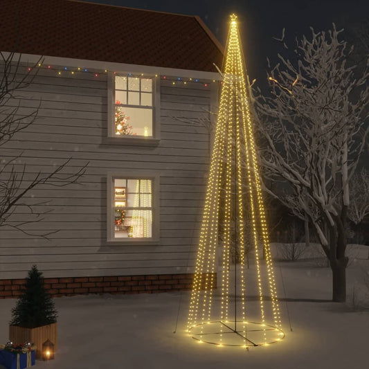 vidaXL Christmas Cone Tree Warm White 1134 LEDs 230x800 cm