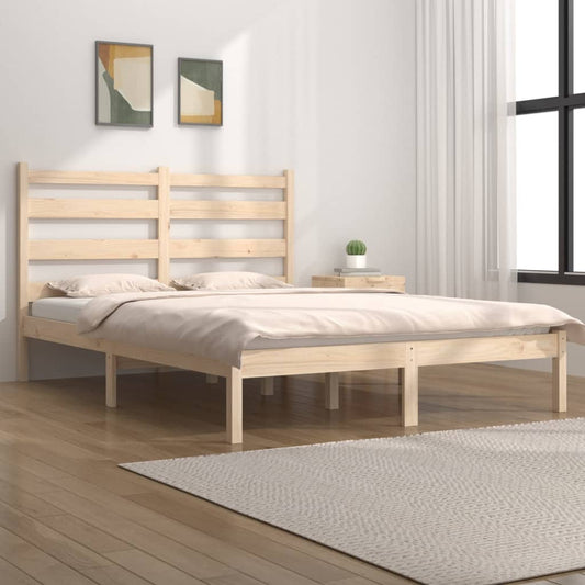 vidaXL Bed Frame Solid Wood Pine 140x200 cm