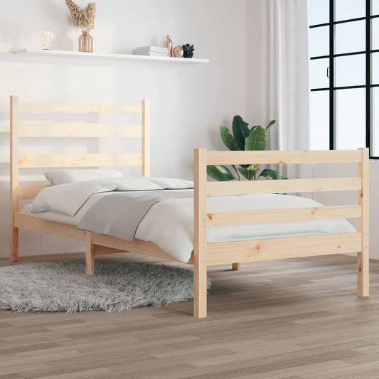 vidaXL Bed Frame Solid Wood Pine 90x200 cm